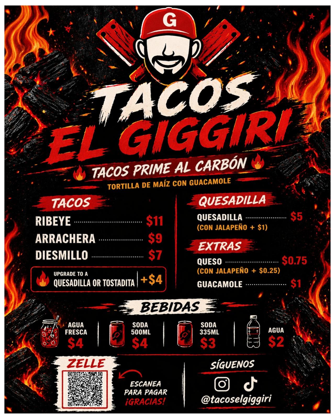 Menú de Tacos El Giggiri